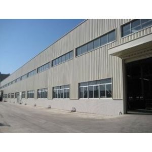 Quality Light Steel Engineering Workshop With Welded Square Column And Corrugated Steel Roof for sale