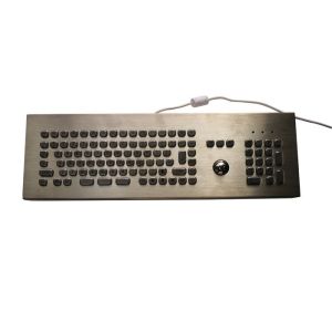 Quality Waterproof Metal Keyboard With Trackball , Full Function Mini Computer Keyboard for sale