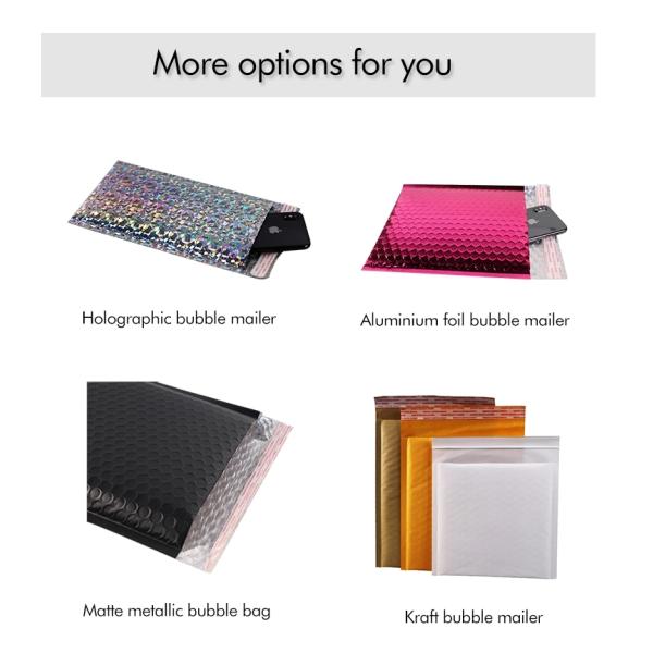 Recyclable Bubble Lined Mailing Bags For Packaging Shipping with 2 Sealing Sides