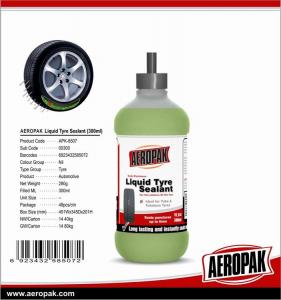 Quality 300ml Safe Aeropak Liquid Tyre Sealant Scooter Motorcycle Emergency Tyre Repair for sale