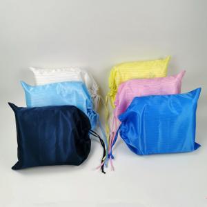 Quality 98%polyester +2%Conductive ESD Antistatic Polyester Drawstring Anti Static Cleanroom Bag for sale