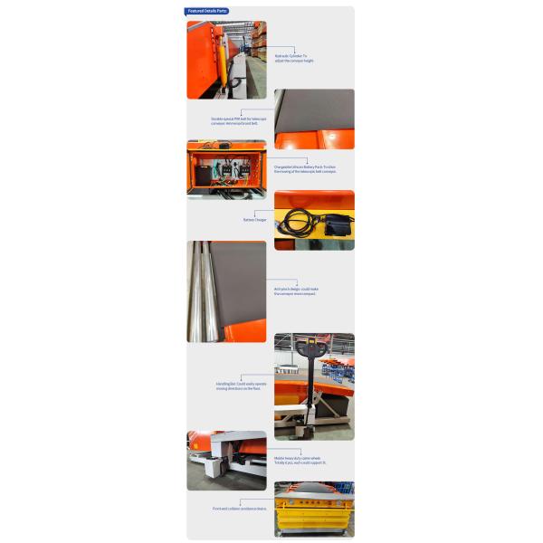 Mobile Telescopic Belt Conveyor 600mm-800mm Width 220V-440V Custom