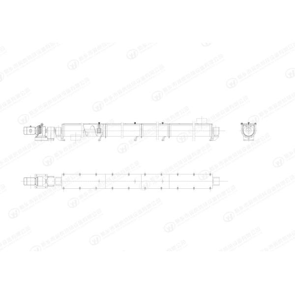 U Type Inclined Animal Feed Screw Conveyor For Cement / Grain