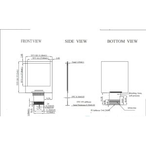 1.69 Inch Smart Watch TFT LCD Display 240*280 High Brightness LCD Screen Module