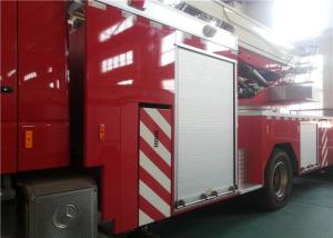 China Single Cab Tiller Ladder Fire Truck , V Type Engine Mid Mount Aerial Fire Truck on sale