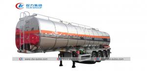 China 4 Axles 40m3 Asphalt Bitumen Tank Semi Trailer With Burner Insulation on sale