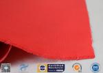 C - glass 260℃ Fire Protection Red Color Silicone Coated Fiberglass Fabric 40