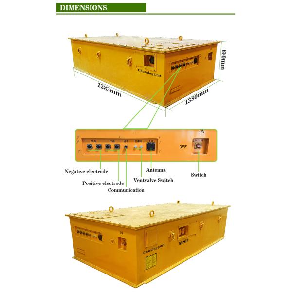 Electric Tractor Mining Cart Batteries 537V 420Ah Lipo4 Battery Pack With Built In BMS For Industrial Material Handling Equipment