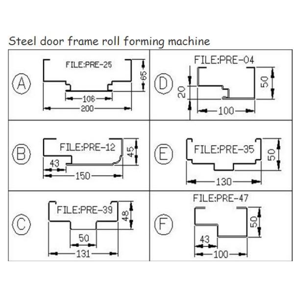 steel door frame roll forming machine