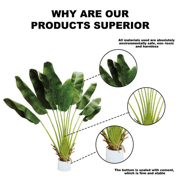 Factory Price New Designs Customized Artificial Potted Traveller Palm Faux Trees BIRD OF PARADISE Artificial Bonsai