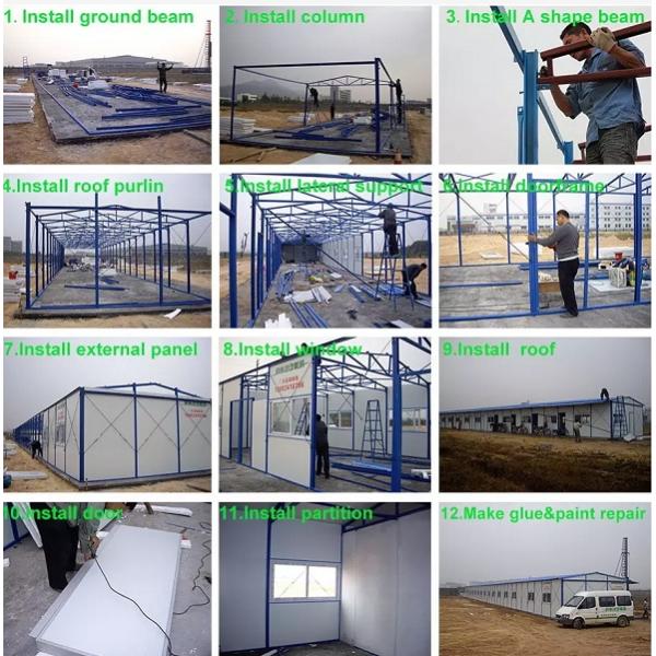 light steel structure modular prefabricated homes for worker houses