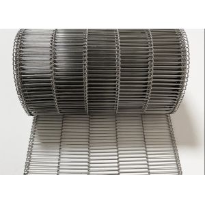 Quality 600mm Width Food Grade Donuts Baking Flat Wire Mesh Belt for sale