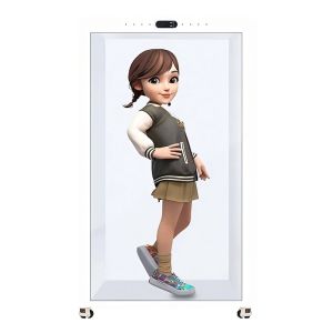 350cd/m2 Advertising Transparent Hologram Box Display Android Smart Translucent