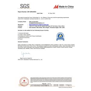Deko Corporation Certifications