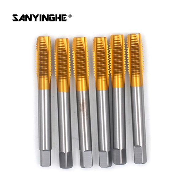 Titanium Plated Thread Tapping Tool Golden Fine Thread Spiral Taps