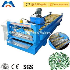 Quality 5.5 Kw Metal Wall Panel Roll Forming Machine C r 12 Cutting Blade with Hydraulic Cutting for sale