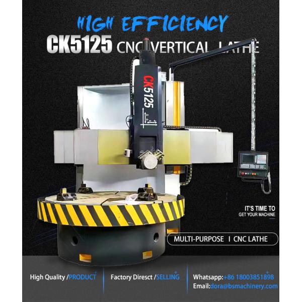 Industrial CNC Vertical Lathe Machine Heavy Duty High Precision Turning