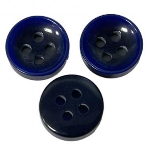 Quality Two Layers Dark Blue Fancy Resin Buttons In 17L Use On Shirt Sewing for sale
