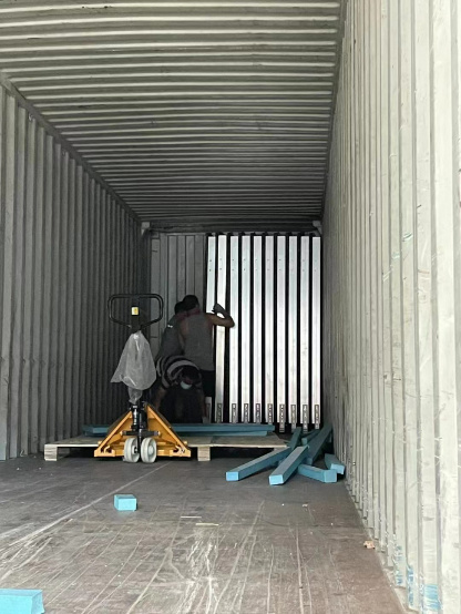 100mm PU Panel Manual Cold Room Sliding Door with Air Curtain