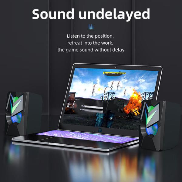 DC 5V 2.0 PC Speakers Stereo Audio Sound Undelayed For Laptop Tablet