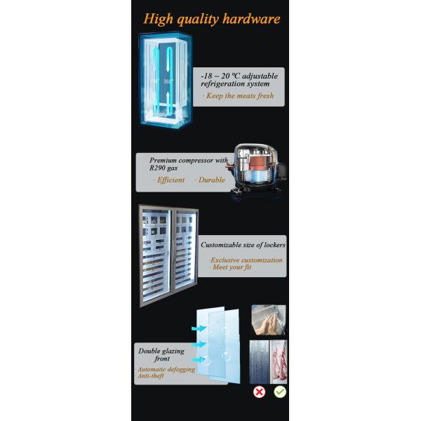 Oyster Vending Machine With Cooling System and Lockers 24V Electric Heating Defogging