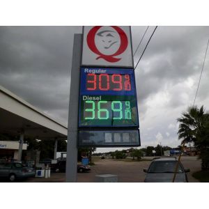 China 12 Inches Outdoor Waterproof Wifi Wireless LED Digital Temperature Humidity Time Date Led Display on sale