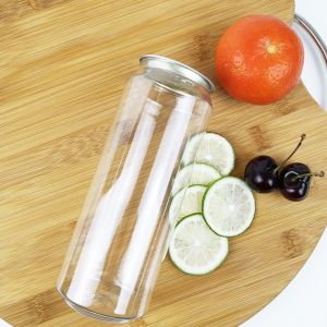 Quality 0.5L Plastic Food Storage Cans Round PET Food Container Bottles Tea for sale