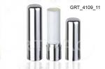 Delicate 4.8g ABS+POM Plastic Lip Balm Tube with Silver UV Electroplating ,