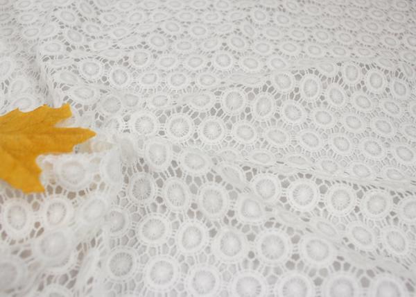 Buy White Chemical Water Soluble Guipure Lace Fabric By The Yard For Party Sexy Dress at wholesale prices