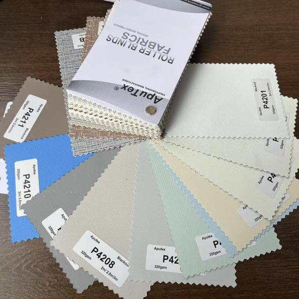 320g 100% Polyester Custom Opaque Roller Blinds Fabrics For Home Decor