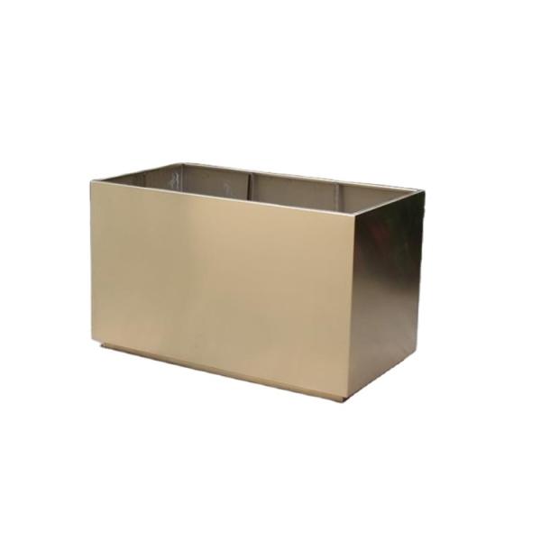 Metal white oblong flower pot large decorative rectangle flower box