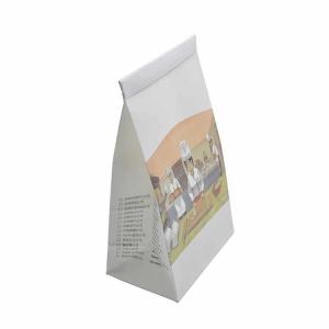 Quality Breakfast Toast Printed Paper Bags / Brown Paper Bread Bags Packing for sale
