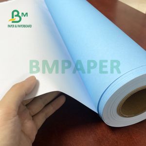 80gsm One Side Blue CAD Plotter Paper For Engineering 610mm X 150m