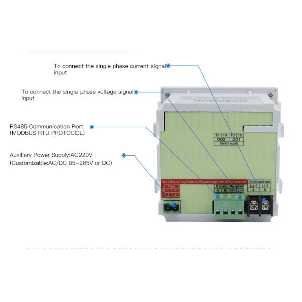 Single Phase LCD display Multimeter with RS485 Communication Port