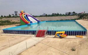 China Outdoor Above Ground Pool Metal Frame Swimming Pool for water park on sale