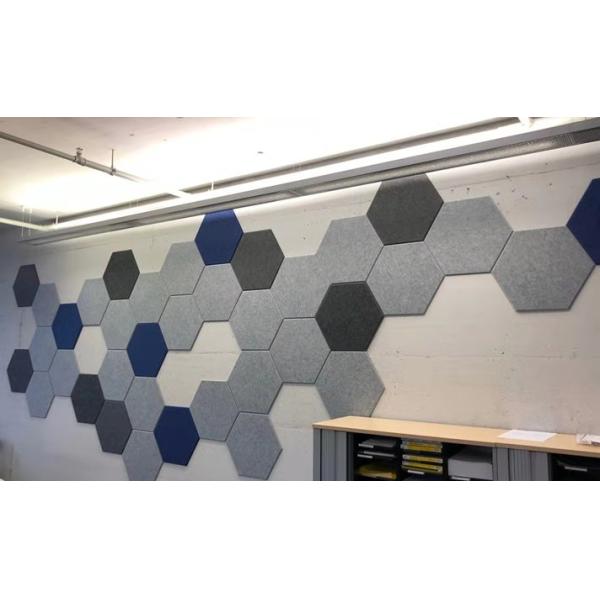 Soundproofing Wall Hexagonal Acoustic Panels Fire Retardant High Density