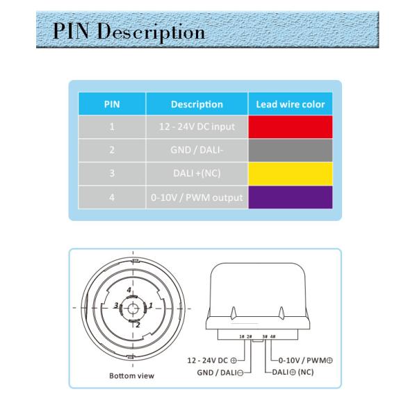 12m Mounting 0~10V Microwave Motion Sensor 30mA High Bay