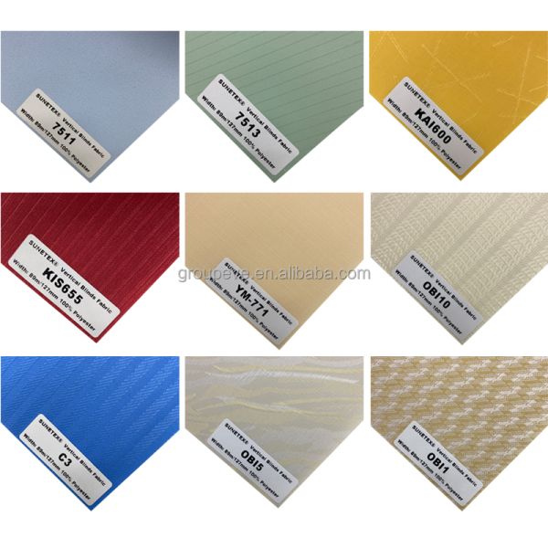 100% Polyester Vertical Blinds Fabric for French Windows with Semi Blackout Feature