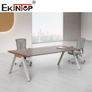Quality Customizable Modern Wood Conference Room Table Light Brown for sale