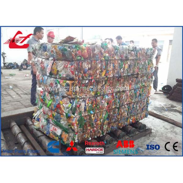 Auto Waste Paper Baler Machine Manual Belting With Feeding Conveyor Y82W-125