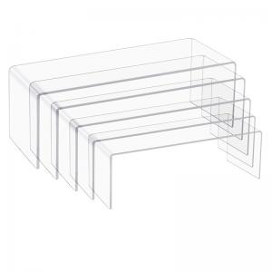 China Five Piece Acrylic Riser Display Set Stand Transparent 7.8 X 3.1 X 2.3 Inches on sale