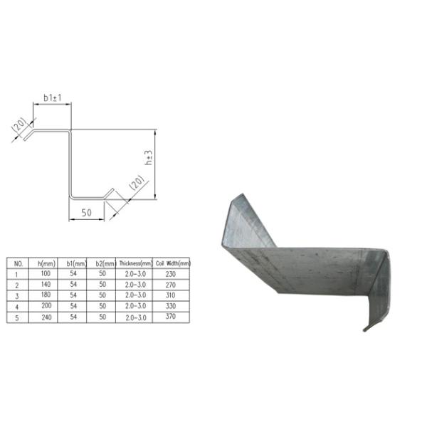 Steel Strip Z Purlin Forming Machine 15 Kw Automatic Forming Machine
