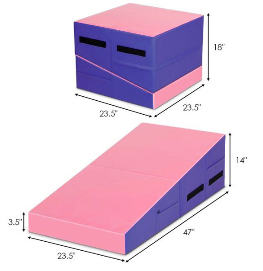 cpsia requirements anti slip Gymnastic Wedge 4'x10'x2" folding incline mats