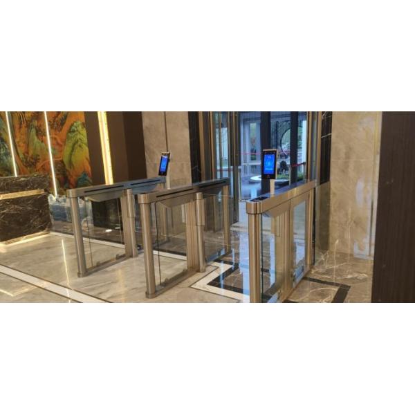 Fast Speed Stainless Steel Flap Barrier Turnstile 6 Groups Sensor For Banks
