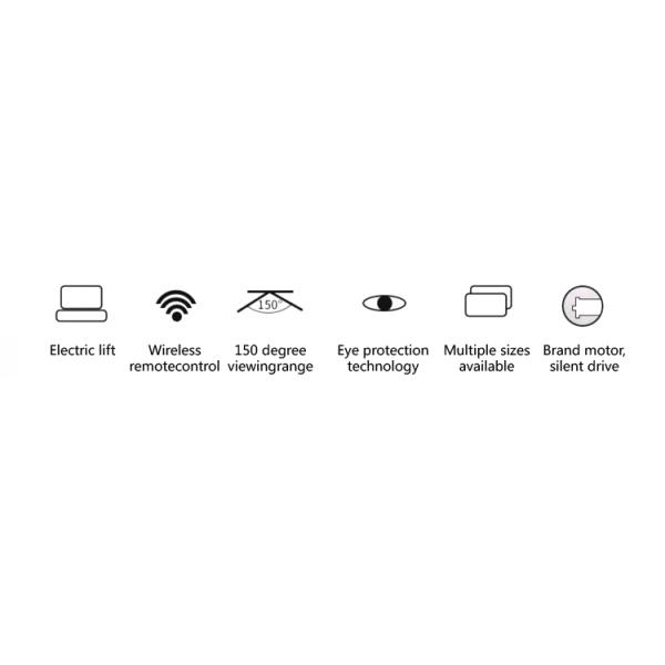 Electric Floor Rising Alr Screen 120 Inch Long Throw Projector Screen