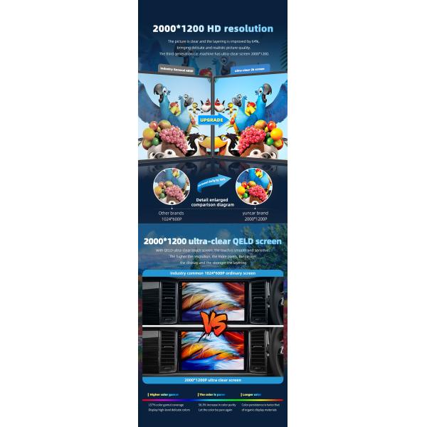 Carditai 9Inch Car Radio 2Din Media Player with 2K Screen Bluetooth USB Mirror Link FM