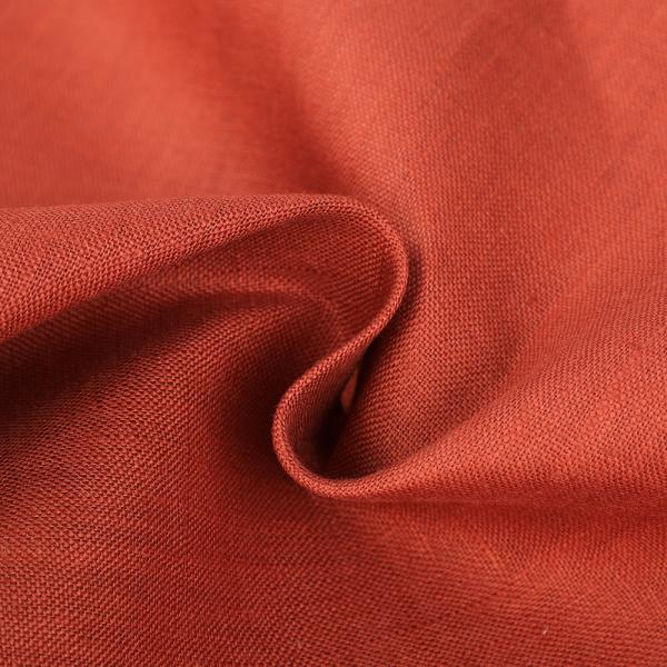 Wholesale Factory High Quality Comfortable Breathable Pure Linen Fabric Solid Color Woven for Women's Clothing Dress Plain Shirt