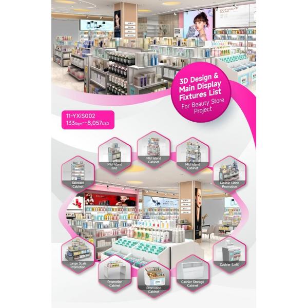 11-YXiS002, Youxiang Series Beauty Store in Nanning featuring 40 Main Fixtures within 133 Sqm and Approx. $8,057 Budget