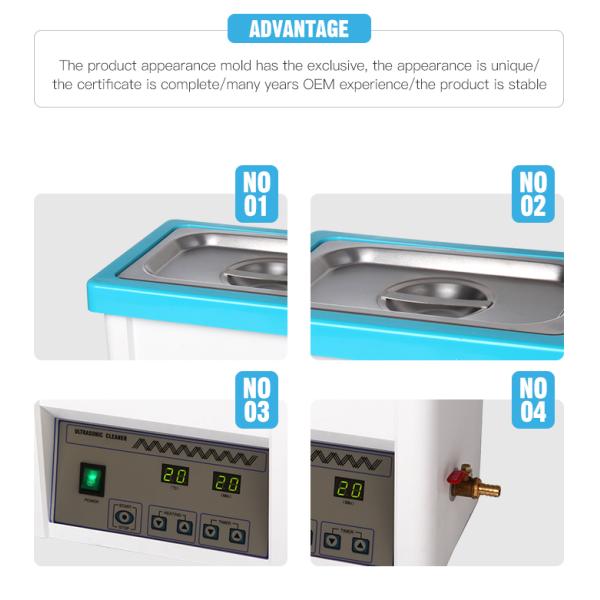 5L Ultrasonic Denture Cleaner Frequency 40Hz Power 120W Size 315 * 215 * 270mm