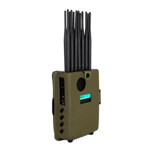 Portable 14 Bands Cell Phone Jammer 20 - 25 Meters Jamming Range With LCD